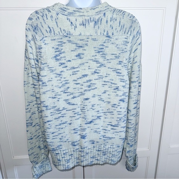 J. Crew Speckled Blue Pullover Sweater Size Small Preppy - Picture 7 of 11